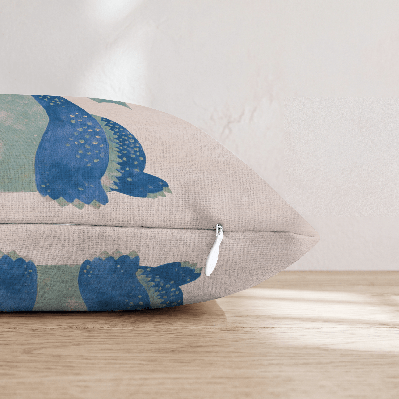 Friendly Blue Dragon Throw Pillow - Hillcroft Home