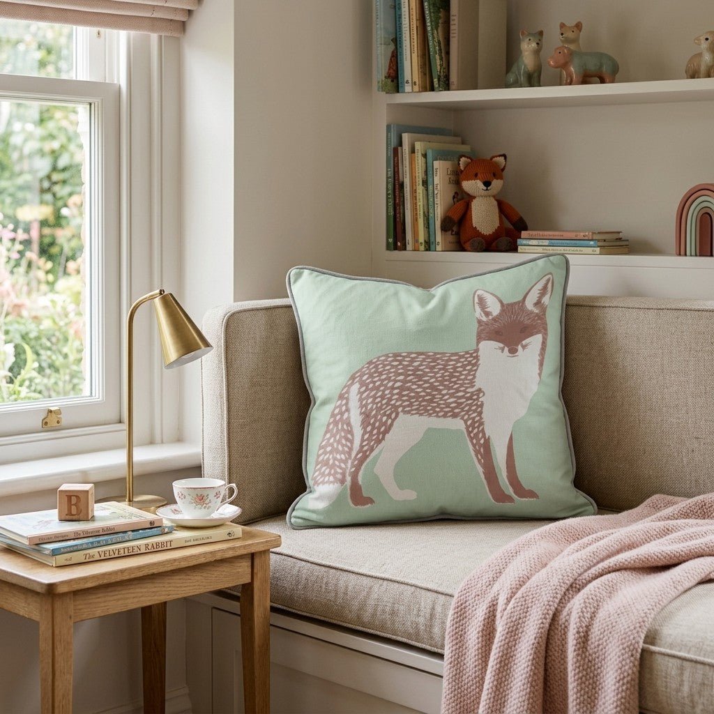 Friendly Fox Throw Pillow - Hillcroft Home