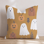Friendly Ghost Patch Throw Pillow - Hillcroft Home