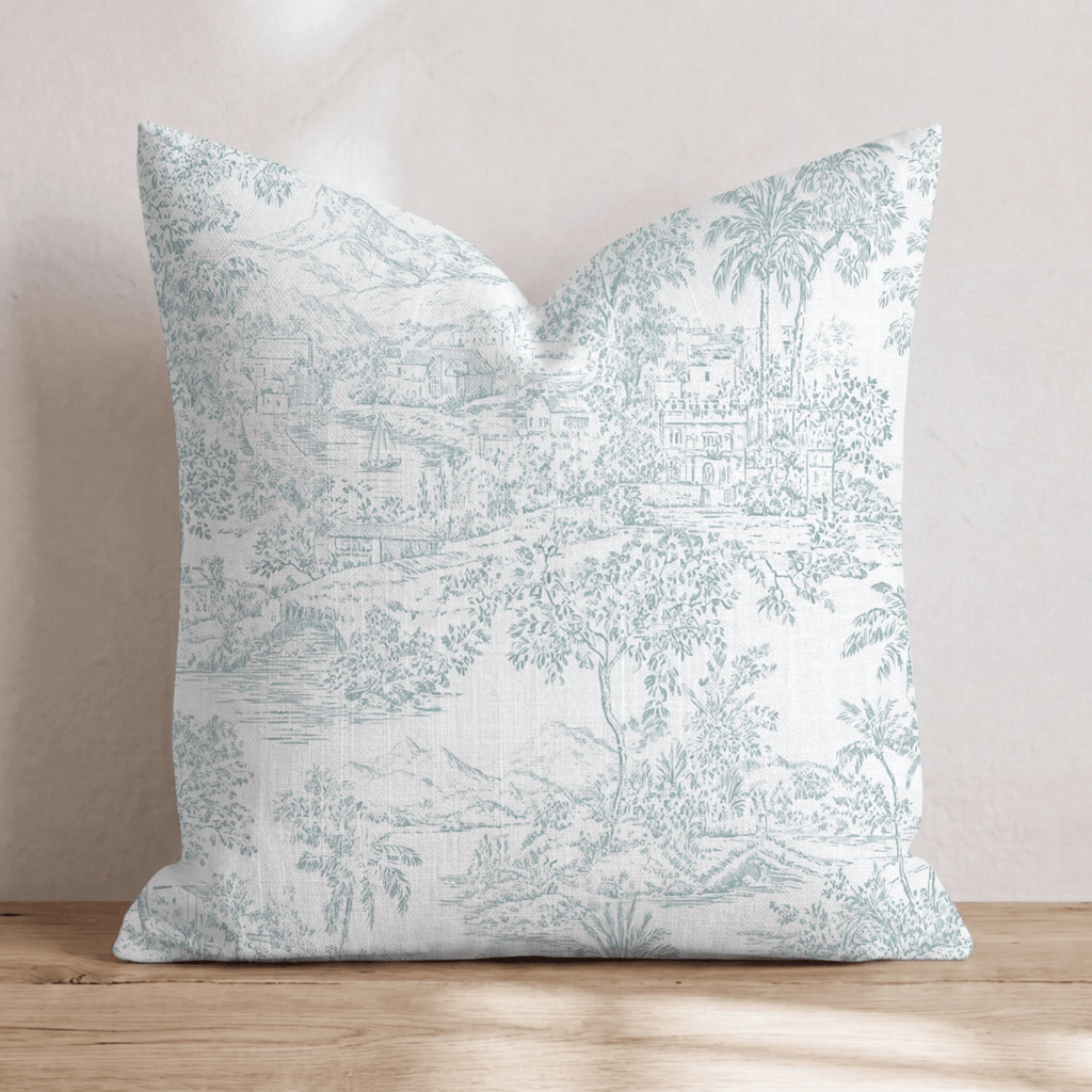 From Above Toile Throw Pillow - Hillcroft Home