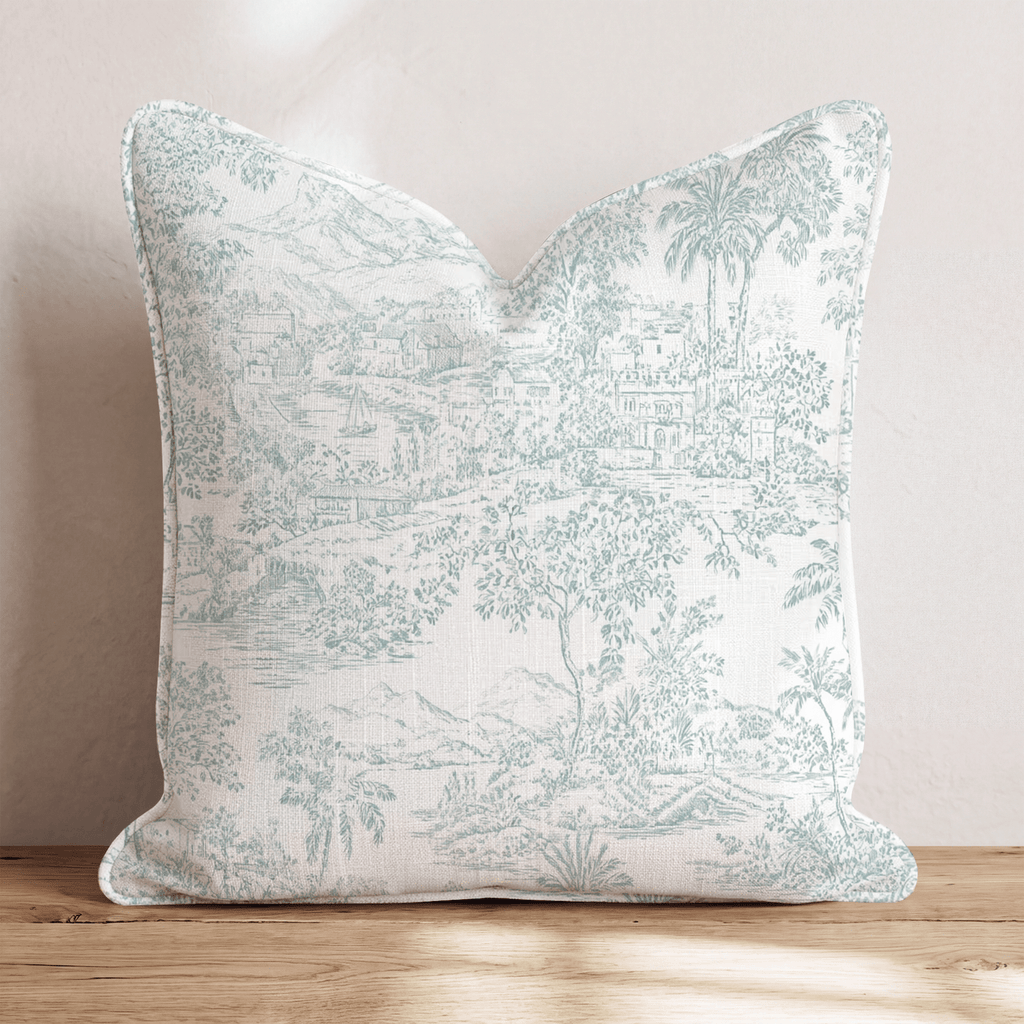 From Above Toile Throw Pillow - Hillcroft Home