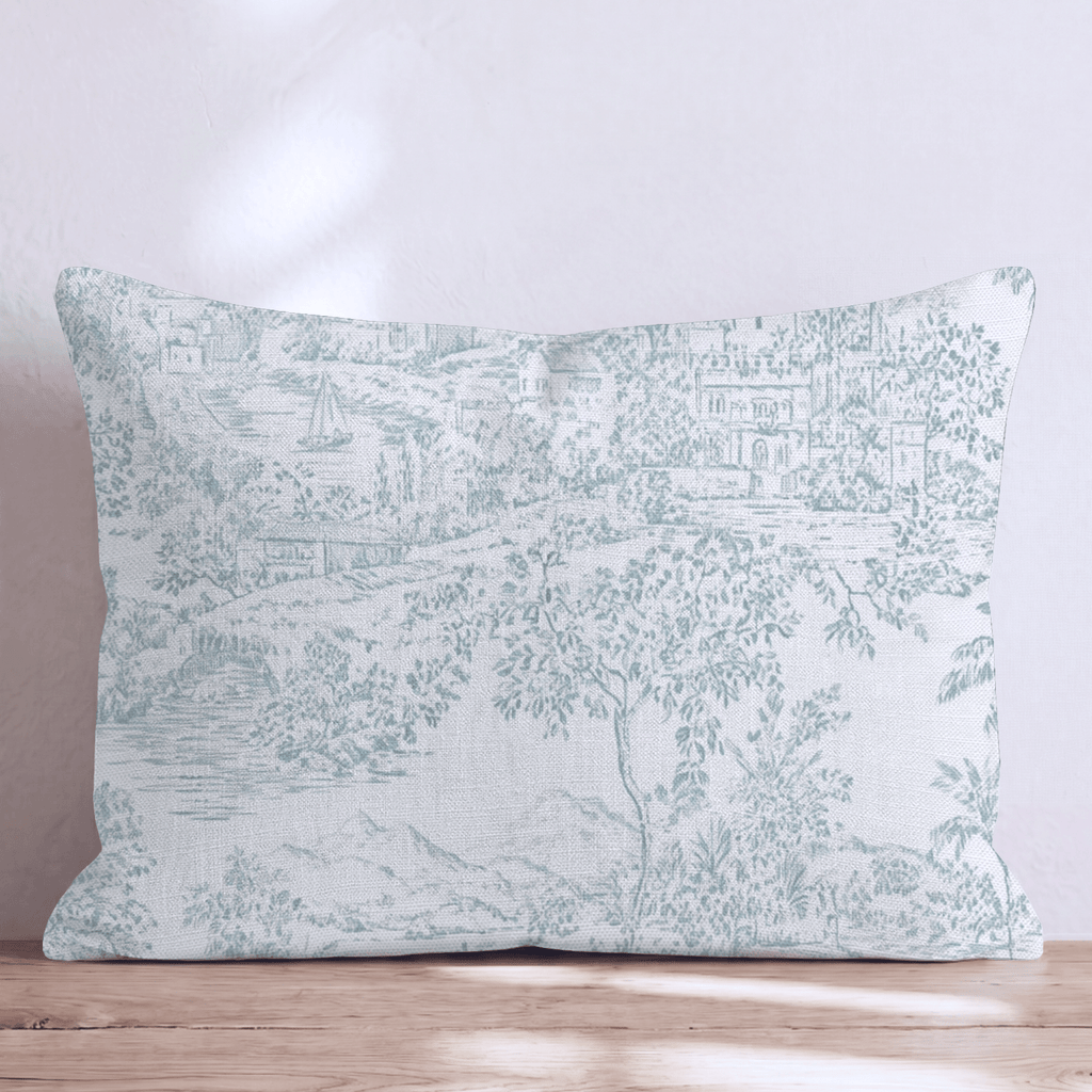 From Above Toile Throw Pillow - Hillcroft Home