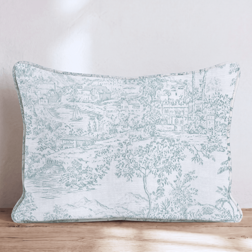 From Above Toile Throw Pillow - Hillcroft Home