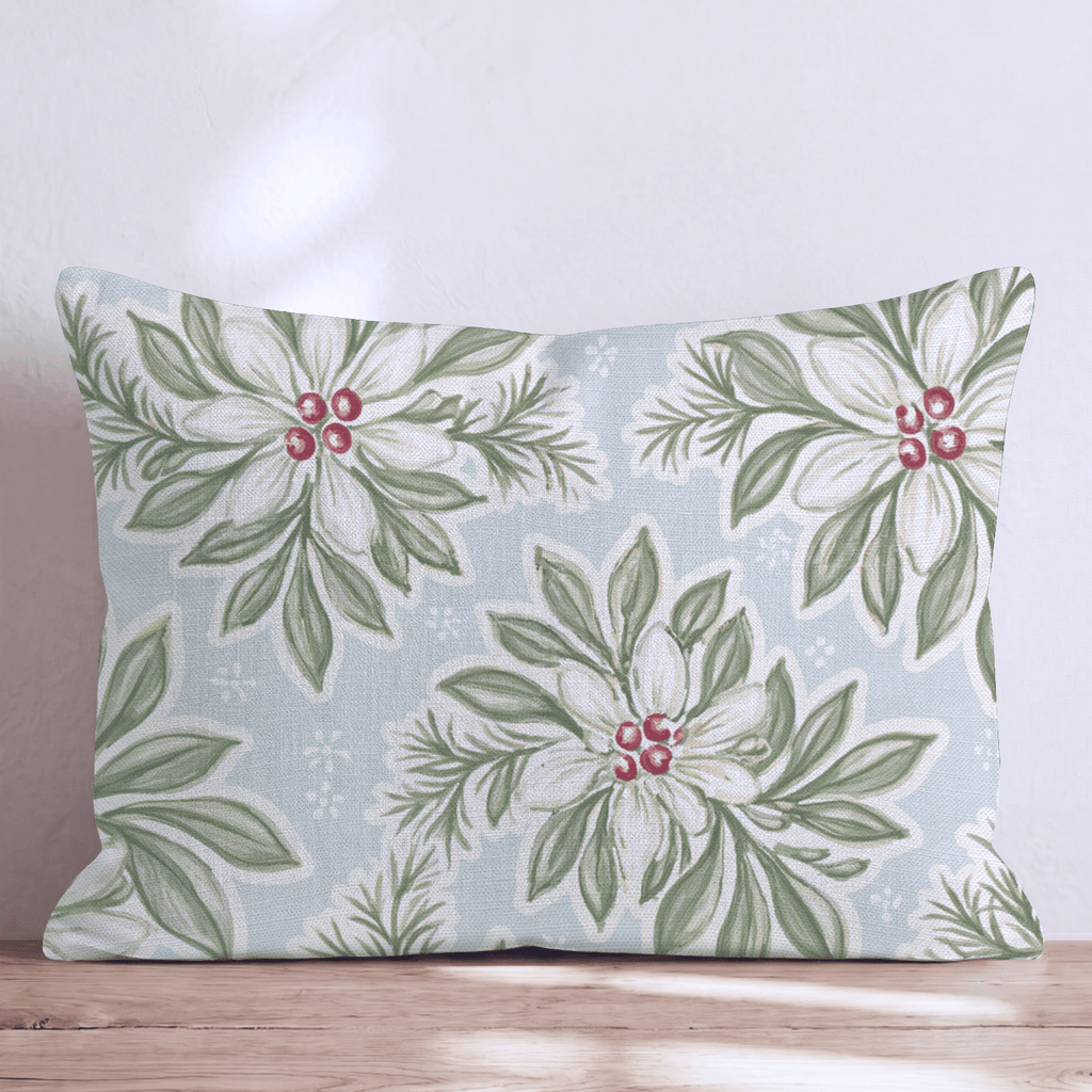 Frosted Evergreen Throw Pillow throw pillow - Hillcroft Home