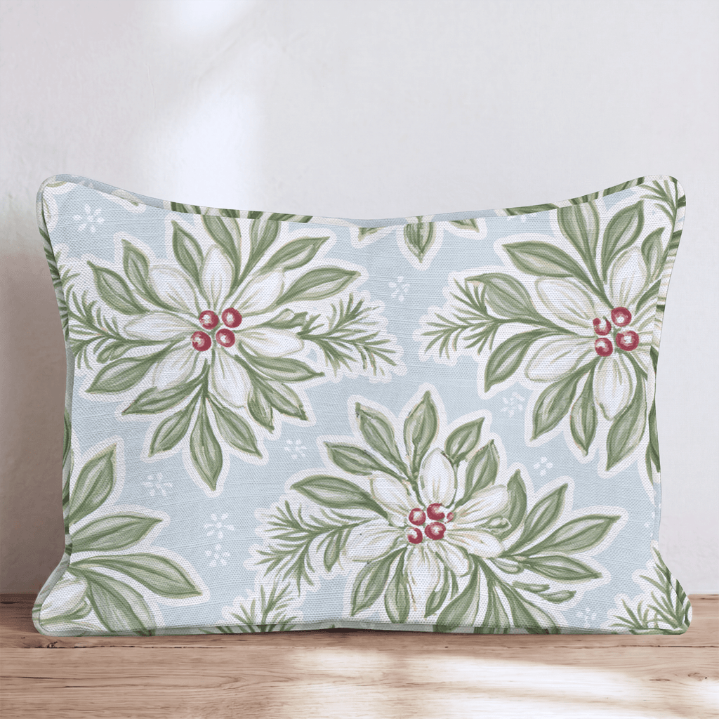Frosted Evergreen Throw Pillow throw pillow - Hillcroft Home