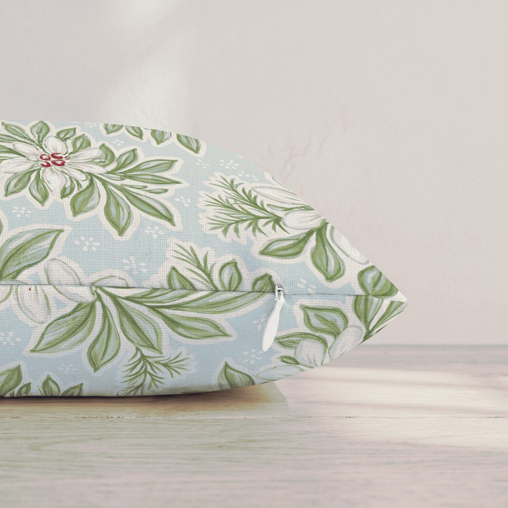 Frosted Evergreen Throw Pillow throw pillow - Hillcroft Home