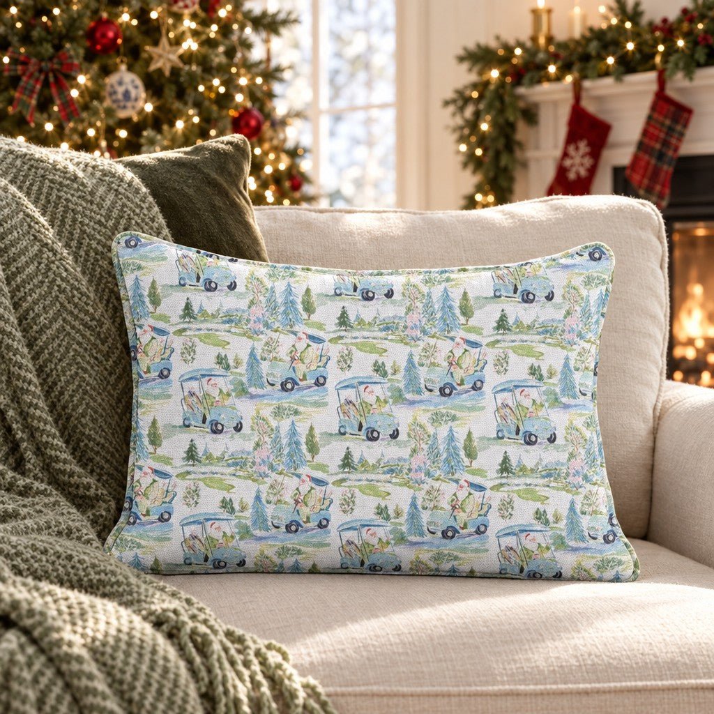 Frosted Golf Course Throw Pillow throw pillow - Hillcroft Home