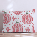 Frosted Ornaments Throw Pillow throw pillow - Hillcroft Home