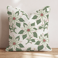 Frosted Poinsettia Throw Pillow throw pillow - Hillcroft Home