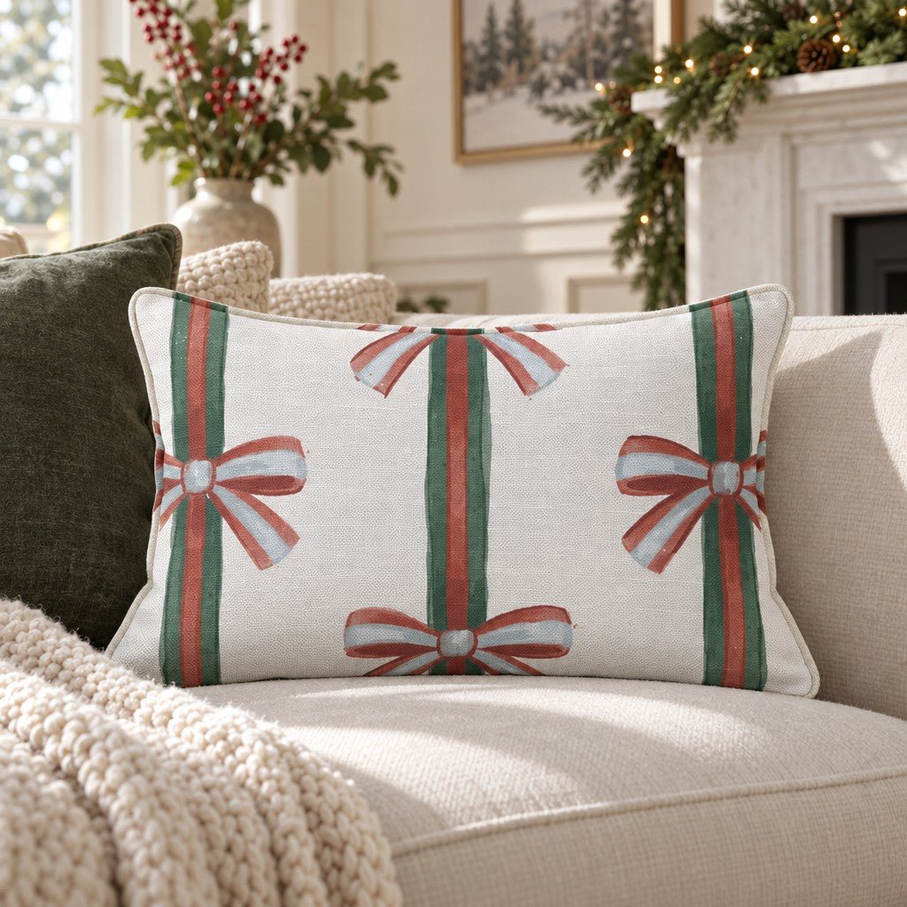 Frosted Ribbon Throw Pillow throw pillow - Hillcroft Home