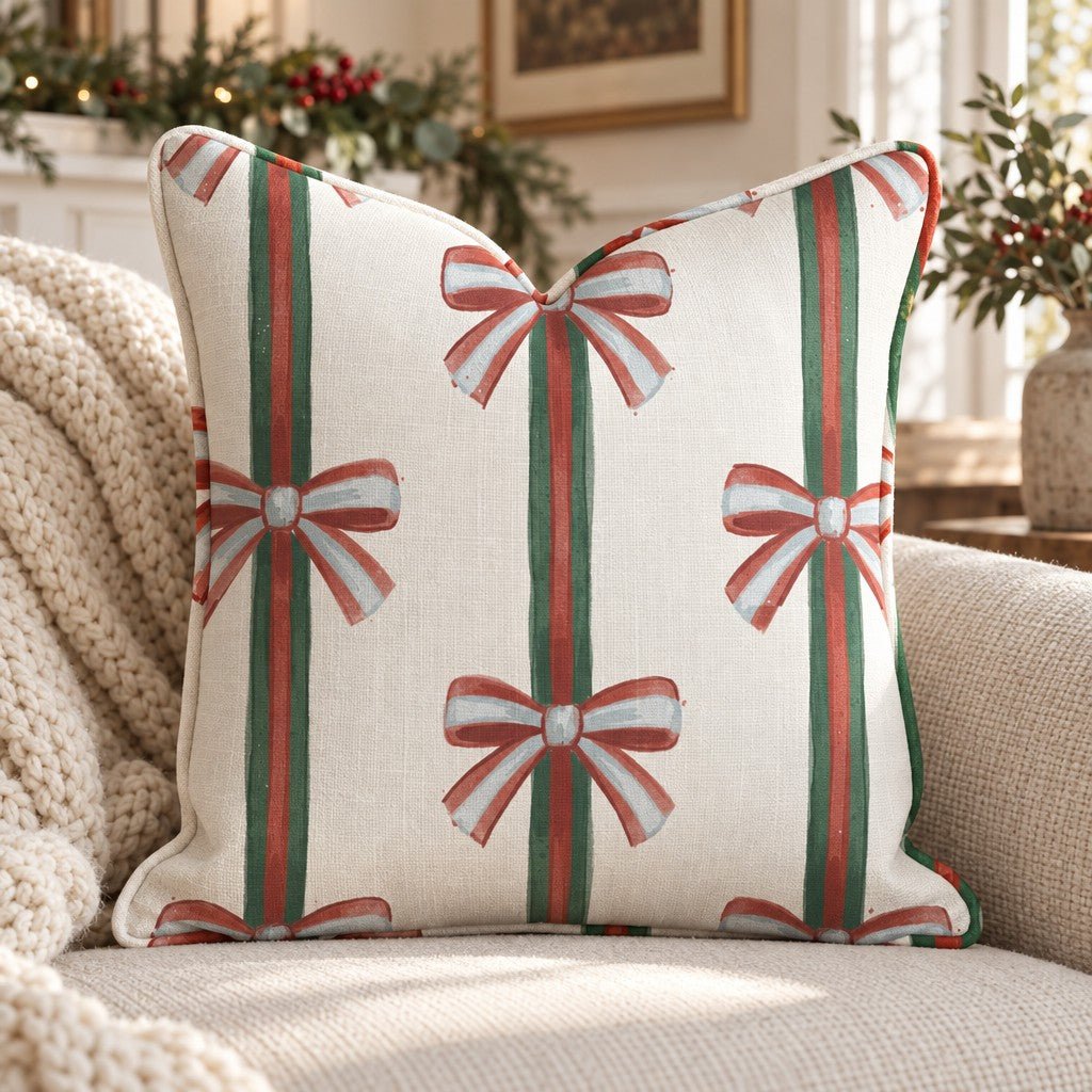 Frosted Ribbon Throw Pillow throw pillow - Hillcroft Home