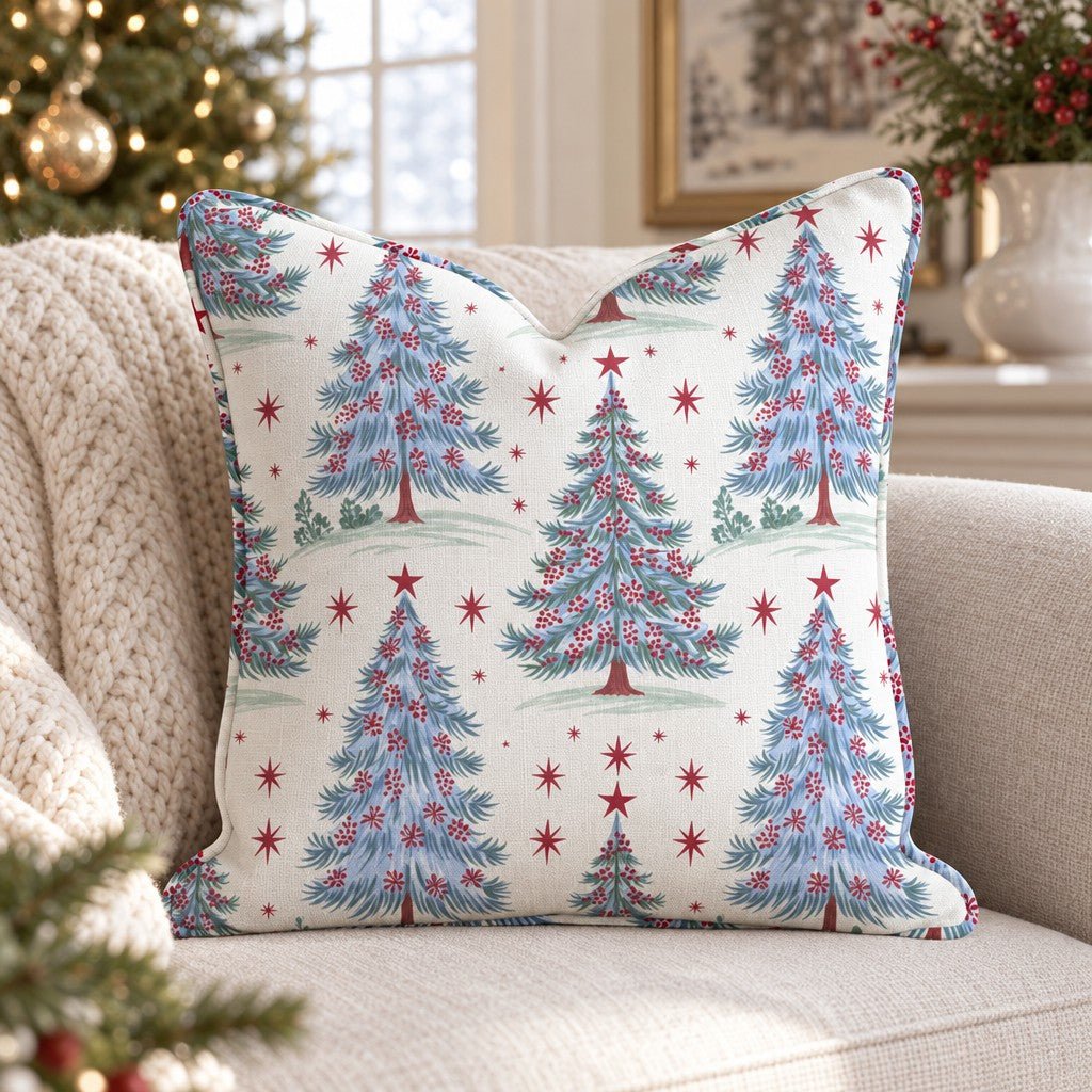 Frosted Spruce Throw Pillow throw pillow - Hillcroft Home