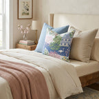 Frosty Chinoiserie Throw Pillow - Hillcroft Home