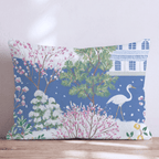 Frosty Chinoiserie Throw Pillow - Hillcroft Home