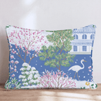 Frosty Chinoiserie Throw Pillow - Hillcroft Home