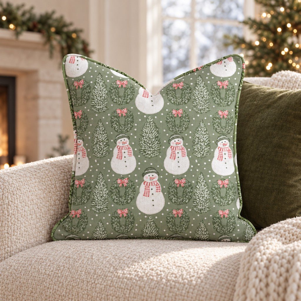 Frosty Friends Throw Pillow throw pillow - Hillcroft Home