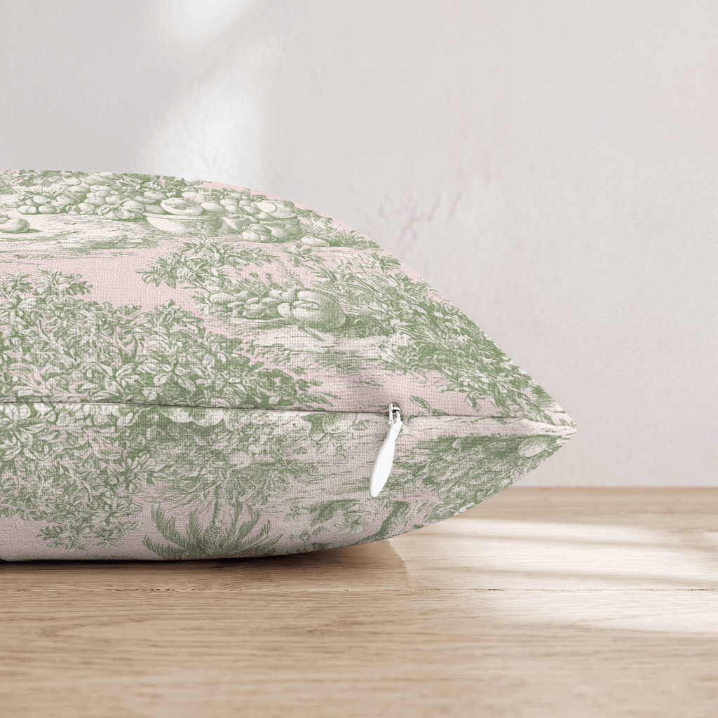 Fruitful Toile Throw Pillow - Hillcroft Home