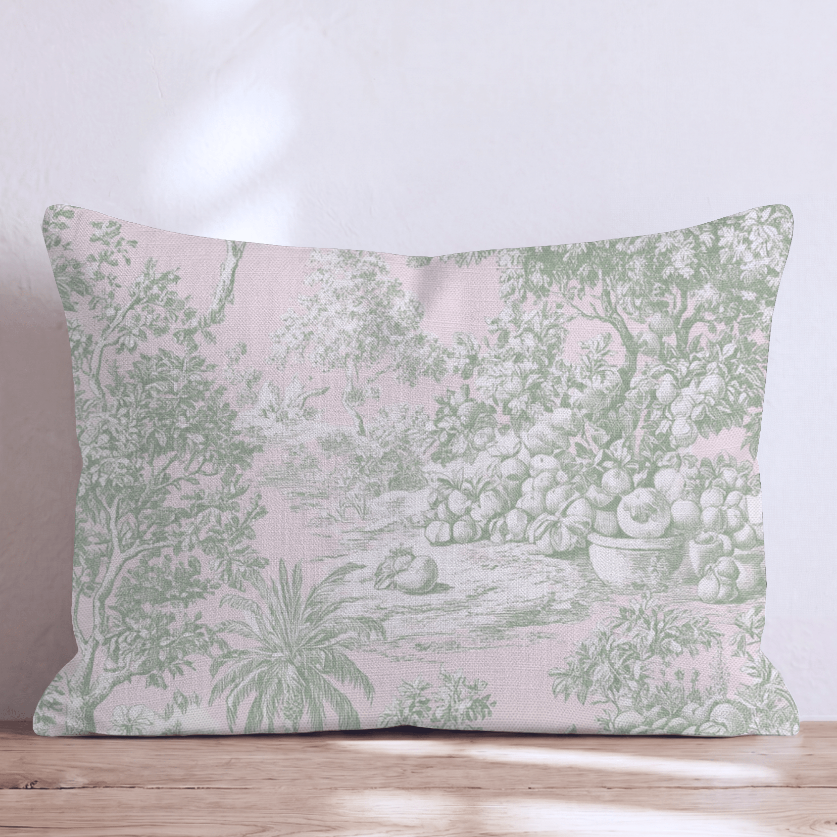 Fruitful Toile Throw Pillow - Hillcroft Home