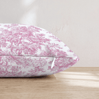 Fuchsia Toile Throw Pillow - Hillcroft Home