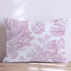 Fuchsia Toile Throw Pillow - Hillcroft Home