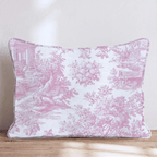 Fuchsia Toile Throw Pillow - Hillcroft Home