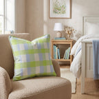 Full Bloom Gingham Throw Pillow - Hillcroft Home