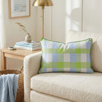 Full Bloom Gingham Throw Pillow - Hillcroft Home