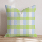 Full Bloom Gingham Throw Pillow - Hillcroft Home