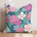 Full Bloom Hibiscus Throw Pillow - Hillcroft Home