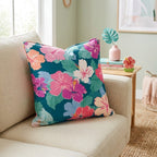 Full Bloom Hibiscus Throw Pillow - Hillcroft Home