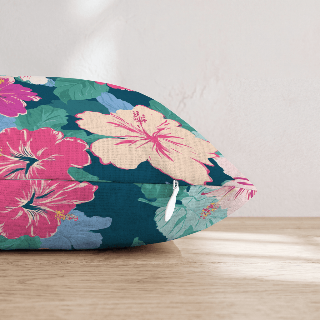 Full Bloom Hibiscus Throw Pillow - Hillcroft Home