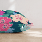 Full Bloom Hibiscus Throw Pillow - Hillcroft Home