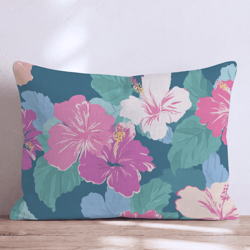 Full Bloom Hibiscus Throw Pillow - Hillcroft Home