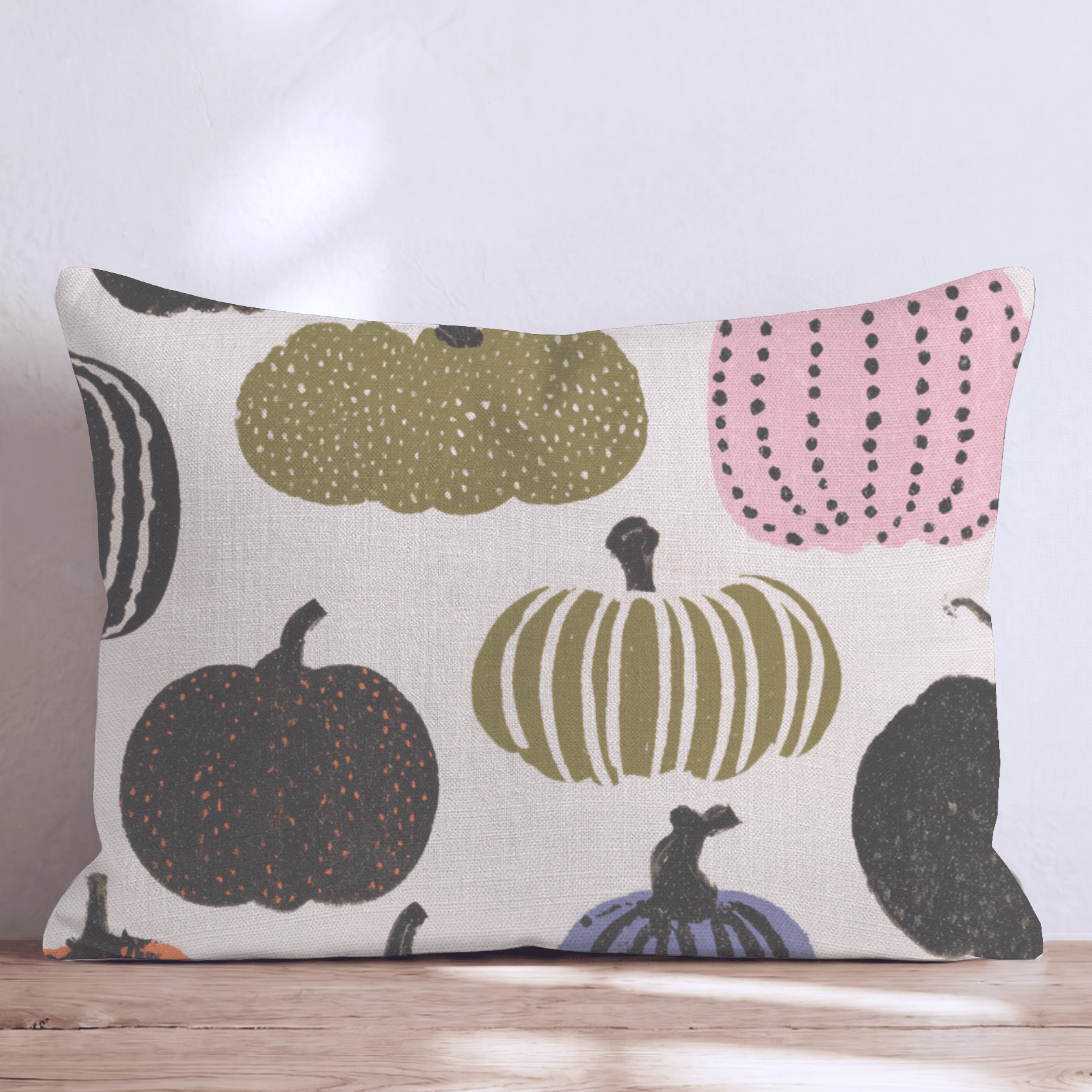 Funky Pumpkin Patch Throw Pillow - Hillcroft Home