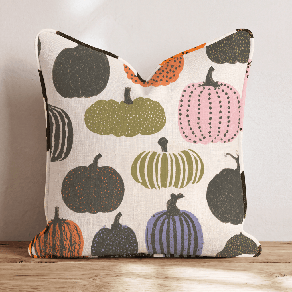 Funky Pumpkin Patch Throw Pillow - Hillcroft Home