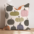 Funky Pumpkin Patch Throw Pillow - Hillcroft Home