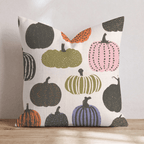 Funky Pumpkin Patch Throw Pillow - Hillcroft Home