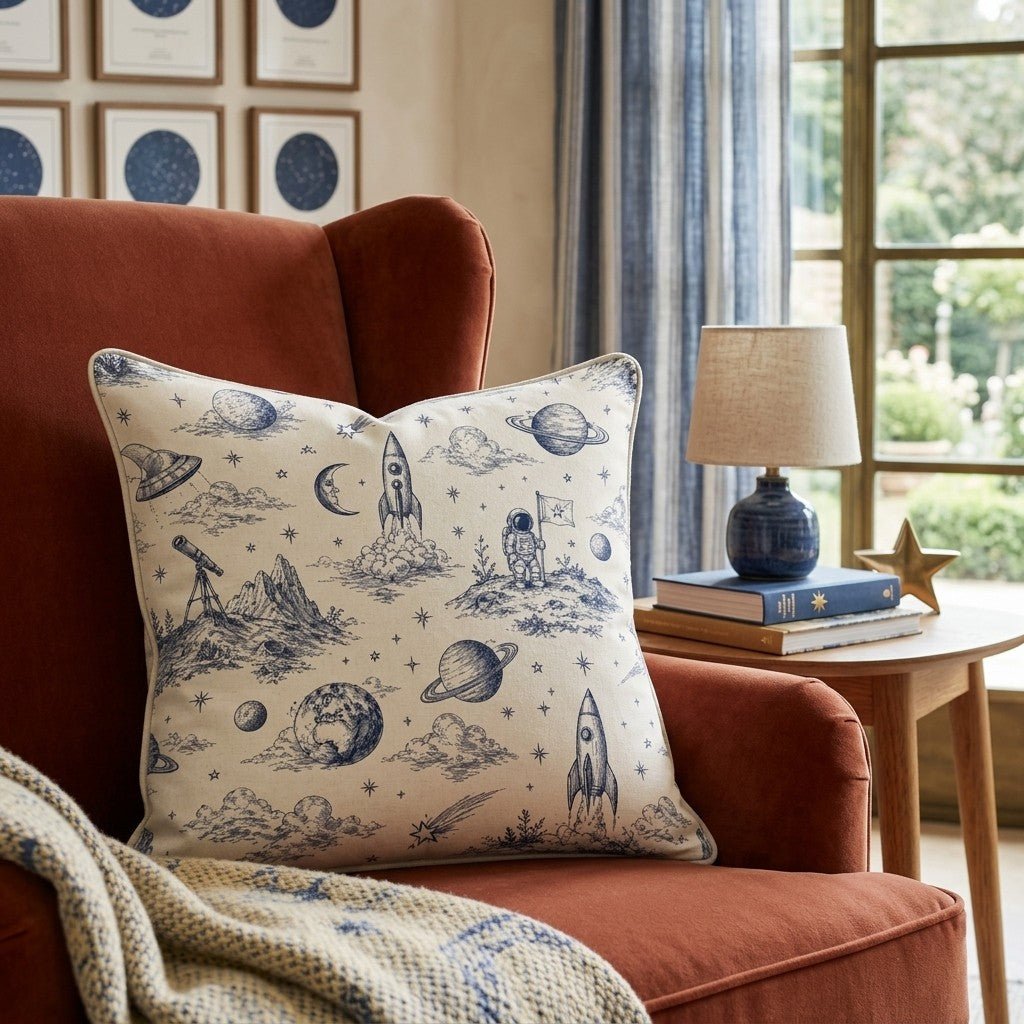 Galaxy Toile Throw Pillow - Hillcroft Home