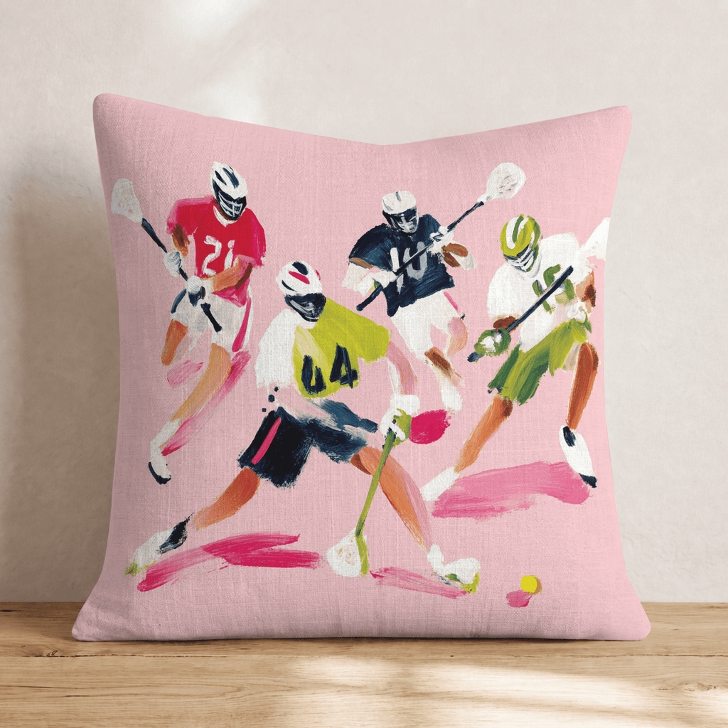 Game On Lacrosse Throw Pillow - Hillcroft Home