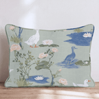 Garden Geese Sage Throw Pillow - Hillcroft Home