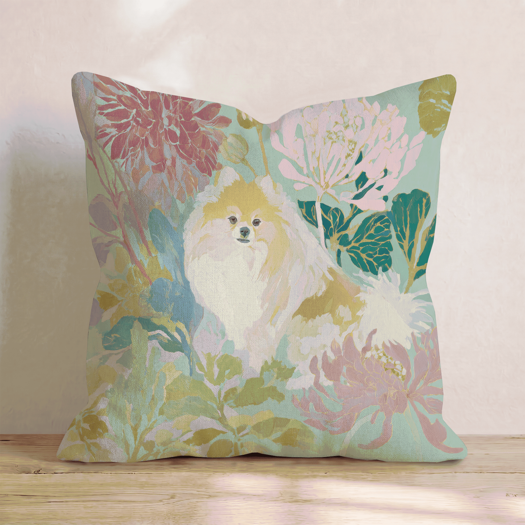 Garden Pom Throw Pillow - Hillcroft Home