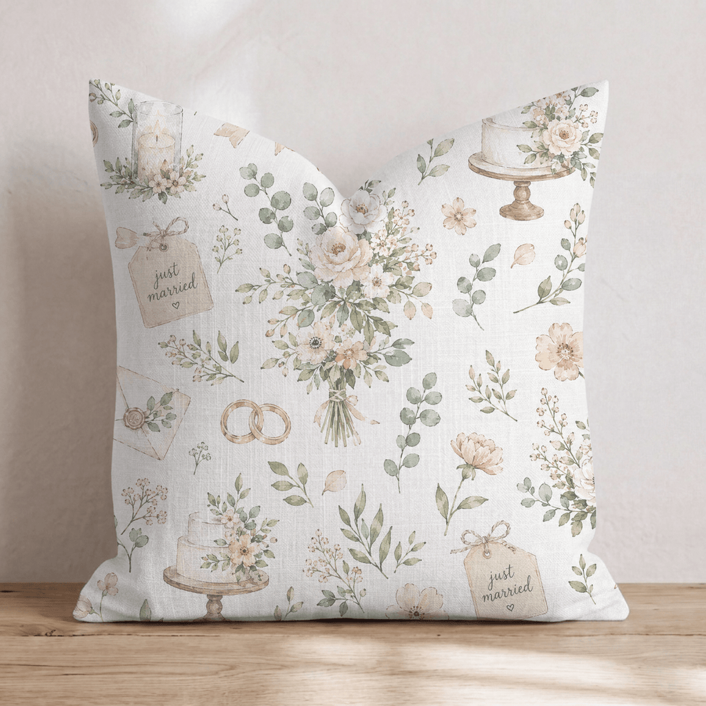 Garden Wedding Throw Pillow - Hillcroft Home