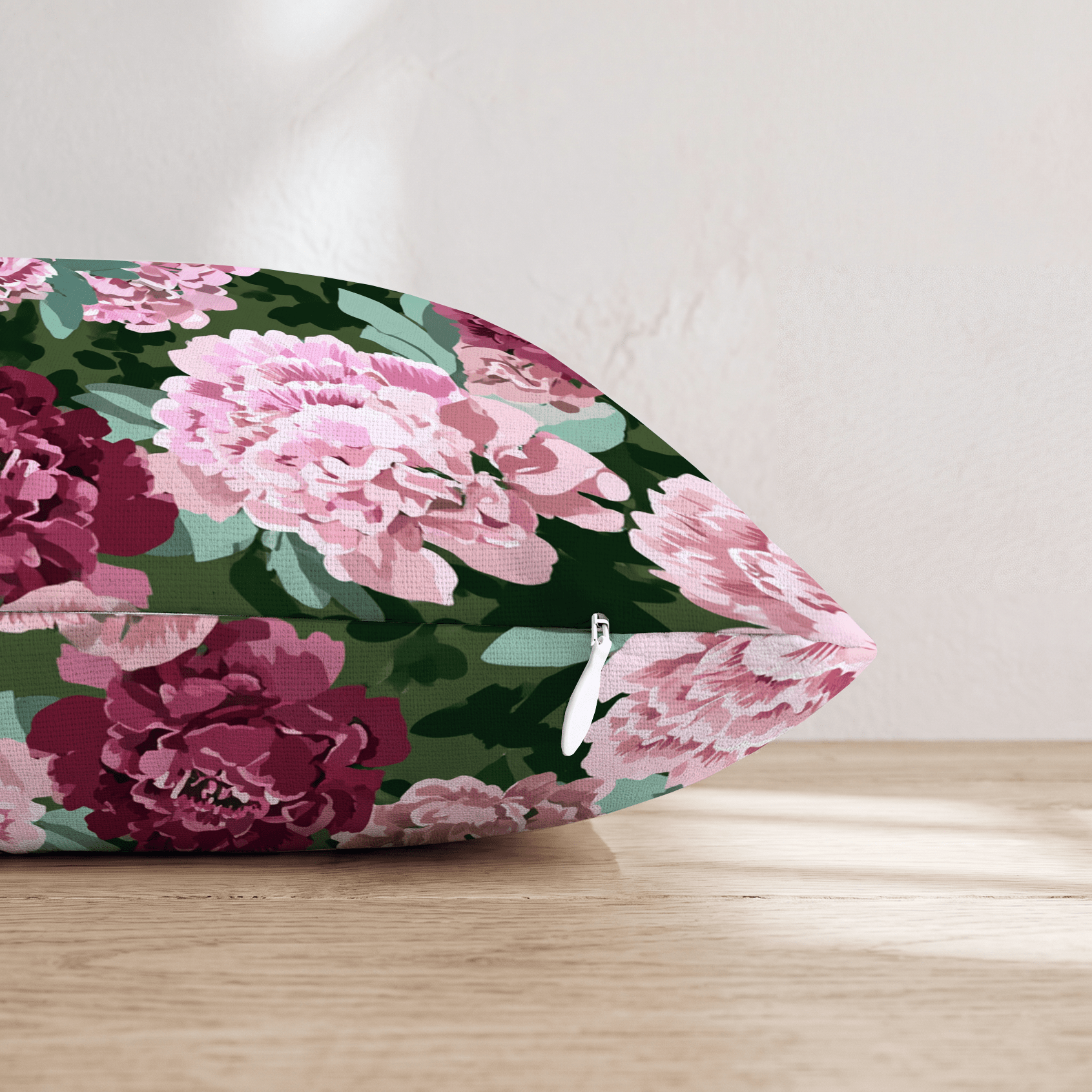 Gardenia Peonies Throw Pillow - Hillcroft Home