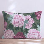 Gardenia Peonies Throw Pillow - Hillcroft Home