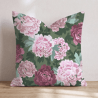 Gardenia Peonies Throw Pillow - Hillcroft Home