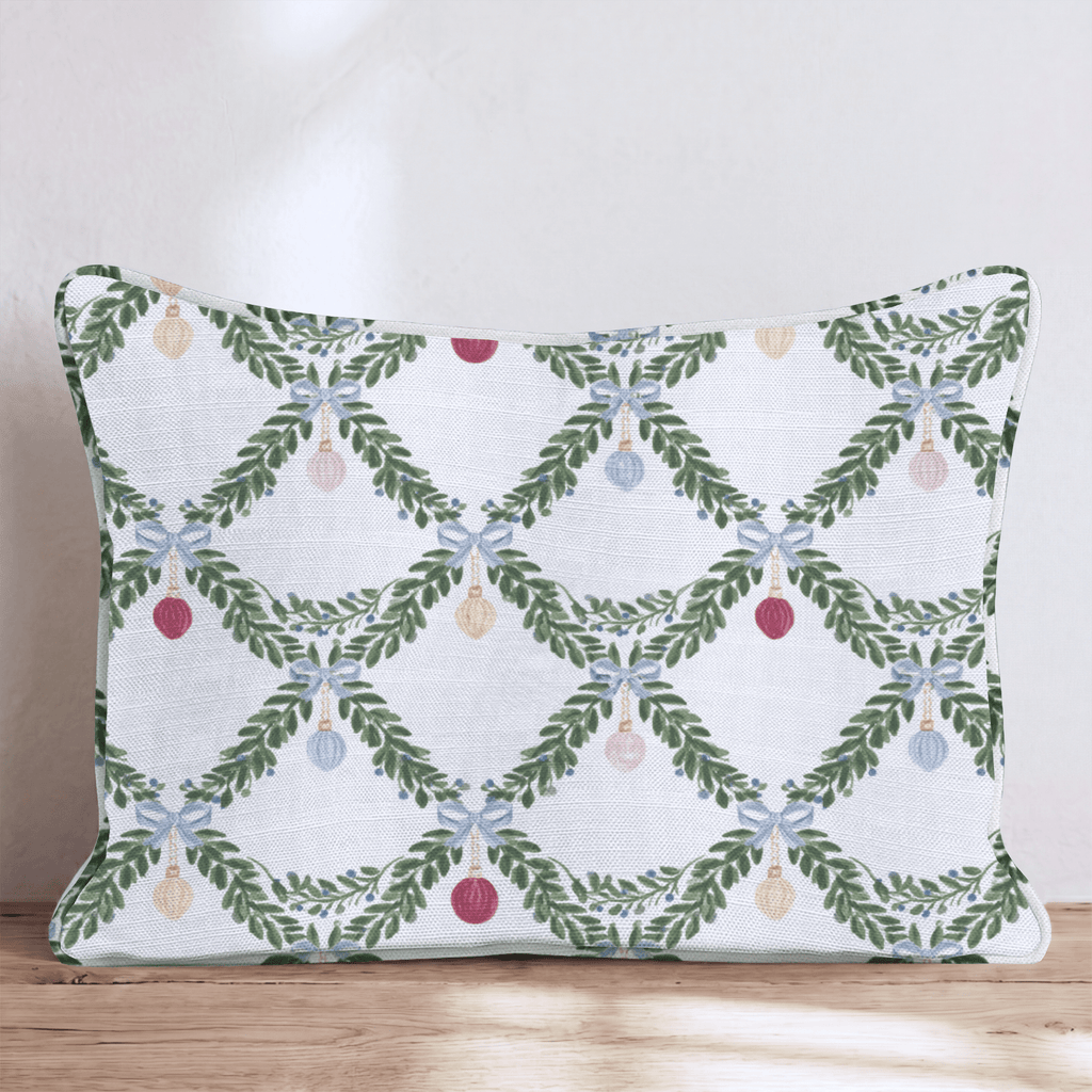 Garland Gala Throw Pillow throw pillow - Hillcroft Home