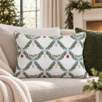 Garland Gala Throw Pillow throw pillow - Hillcroft Home