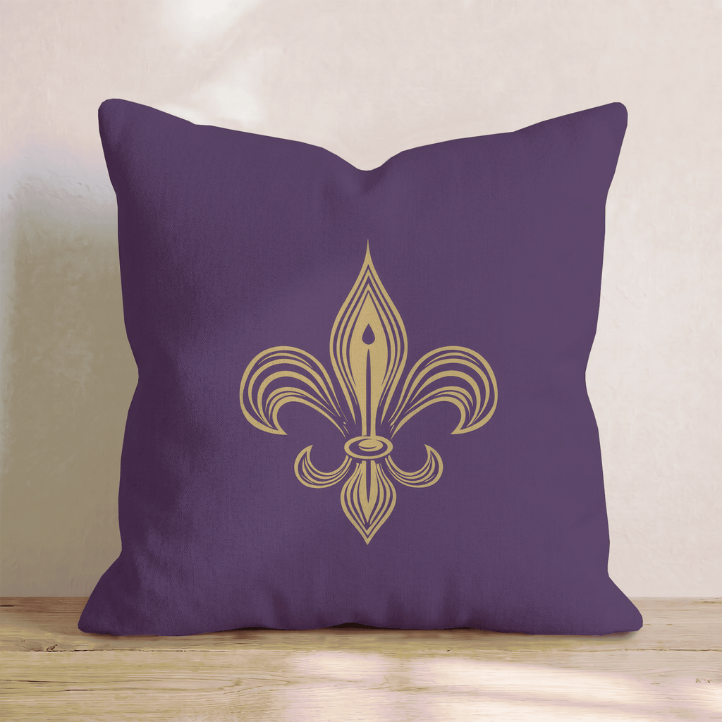 Geaux Fleur Throw Pillow - Hillcroft Home