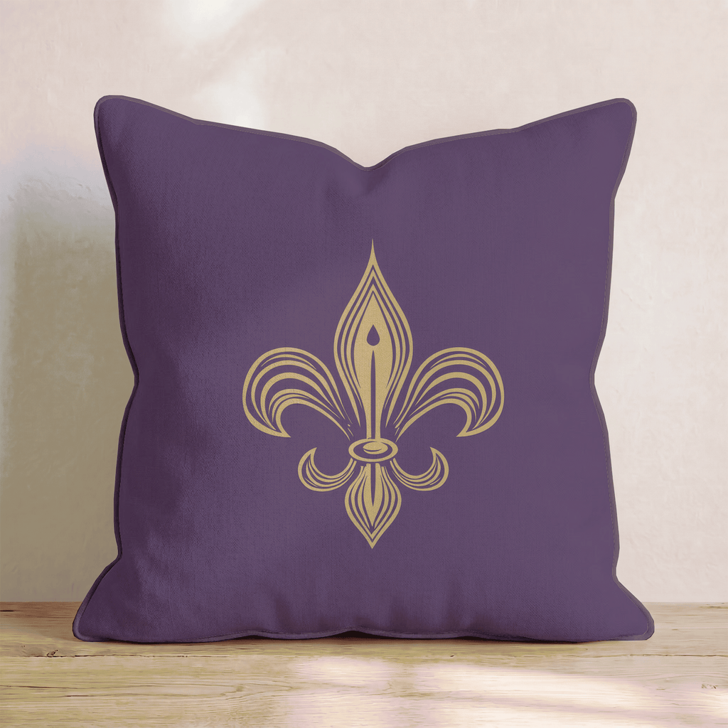 Geaux Fleur Throw Pillow - Hillcroft Home