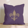 Geaux Fleur Throw Pillow - Hillcroft Home